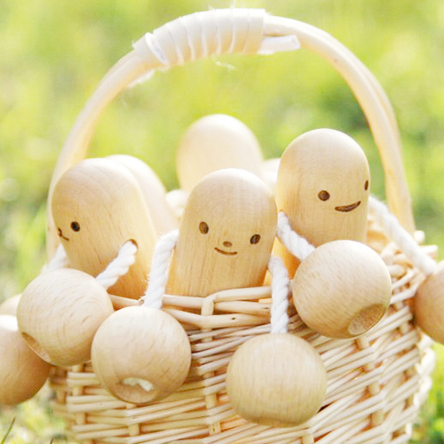 赤ちゃん がらがら よしおくん 飛鳥工房 木のおもちゃ